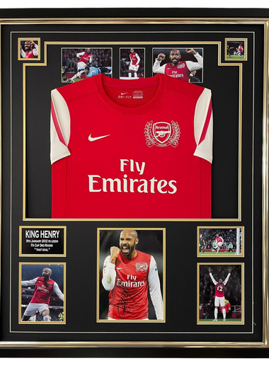 Legend 2012 Thierry Henry Signed Photo with Shirt Jersey HOMECOMING!!