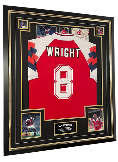 Ian Wright Signed and Framed Shirt