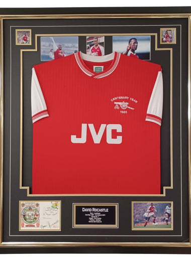 David Rocastle Signed Photo and Shirt Autographed Display-Signed Shirt-The Invincibles Store