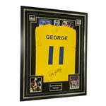 Framed Charlie George Signed T Shirt 1971 Double Winner