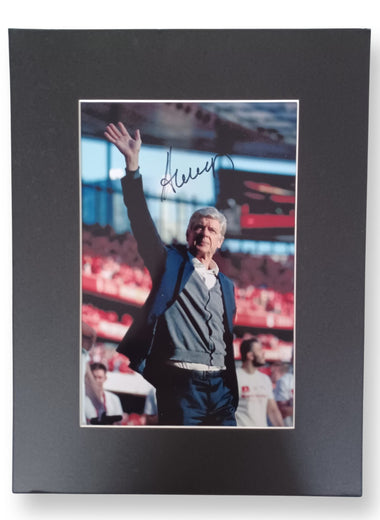 Arsène Wenger Mounted Autograph Print-Mounted Autograph Print-The Invincibles Store