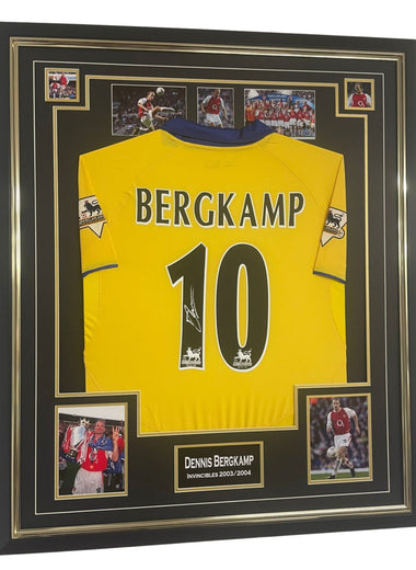 INVINCIBLES 2003 2004 Framed Dennis Bergkamp Signed Jersey