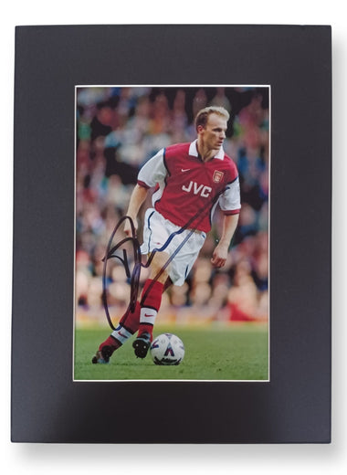 Dennis Bergkamp Mounted Autograph Print-Mounted Autograph Print-The Invincibles Store