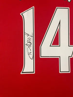 INVINCIBLES THIERRY HENRY AND DENNIS BERGKAMP SIGNED SHIRTS