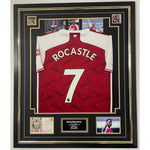 David Rocastle Signed Photo and Shirt Autographed Display