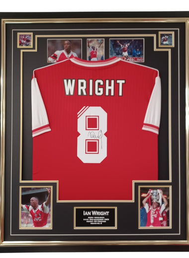 Framed Ian Wright Signed Shirt-Signed Shirt-The Invincibles Store