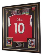 Mesut Ozil Signed Shirt Autograph Display