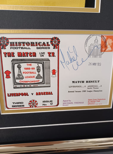 Michael Thomas Signed Anfield 1989 Display with Shirt-Signed Shirt-The Invincibles Store