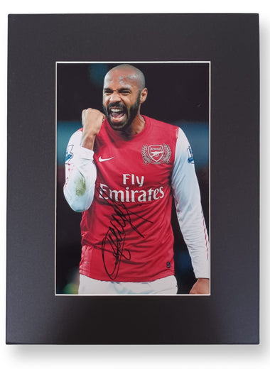 Thierry Henry Mounted Autograph Print-Mounted Autograph Print-The Invincibles Store