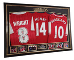 Ian Wright, Thierry Henry and Dennis Bergkamp Signed ShirtS