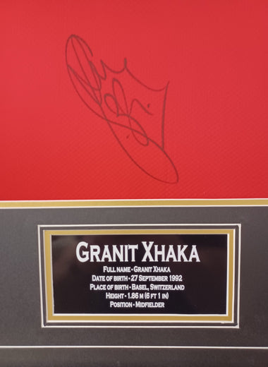 Granit Xhaka Signed Switzerland Shirt-Signed Shirt-The Invincibles Store