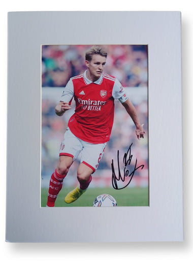 Martin Odegaard Mounted Autograph Print-Mounted Autograph Print-The Invincibles Store