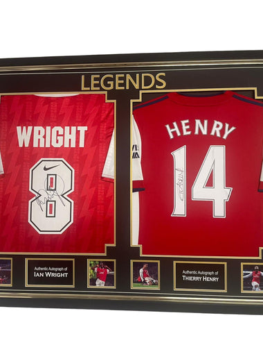 Ian Wright and Thierry Henry Signed Shirts