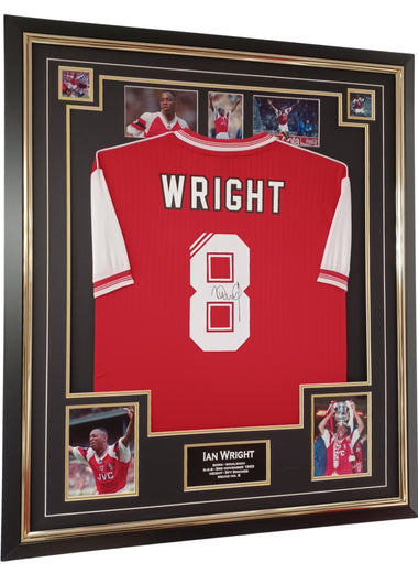 Framed Ian Wright Signed Shirt-Signed Shirt-The Invincibles Store