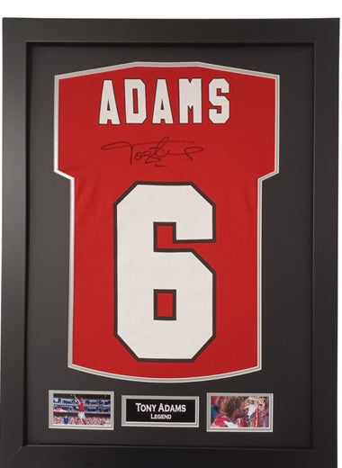 Framed and Autographed Tony Adams Signed T Shirt-Signed Shirt-The Invincibles Store