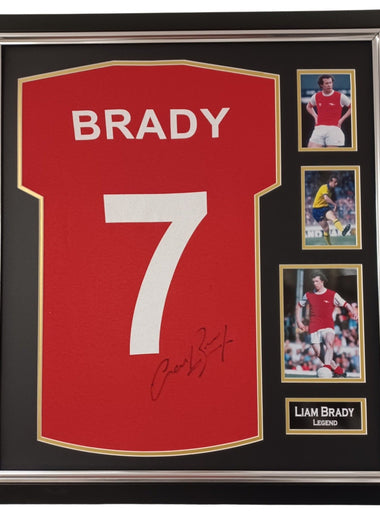 Liam Brady Signed T Shirt-Signed Shirt-The Invincibles Store