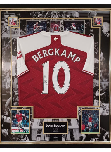 Framed Dennis Bergkamp Signed Jersey-Signed Shirt-The Invincibles Store