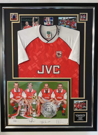 AFC Famous Back four Autographed Photo and Shirt Display-Signed Shirt-The Invincibles Store