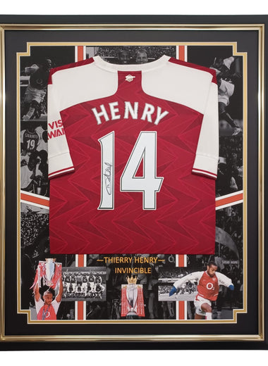 Framed Thierry Henry Signed Shirt-Signed Shirt-The Invincibles Store