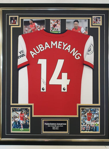 Peirre Emerick Aubameyang Signed Shirt-Signed Shirt-The Invincibles Store