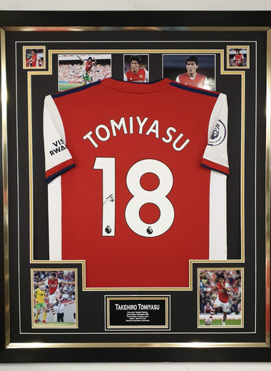 Takehiro Tomiyasu Signed Shirt-Signed Shirt-The Invincibles Store