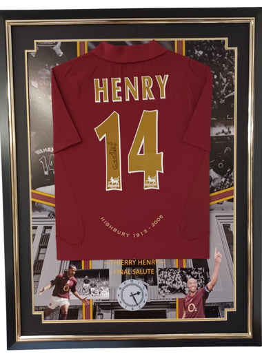 Thierry Henry Signed Maroon Shirt 2005 Final Season at Highbury-Signed Shirt-The Invincibles Store